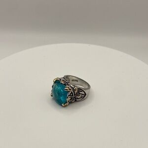 Stunning Silver Ring with Blue Gemstone